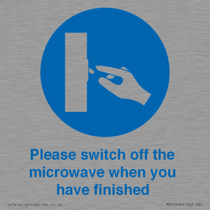 Please switch off the microwave when you have finished